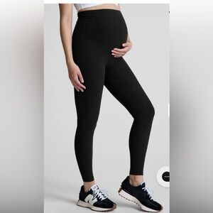 Beyond the Bump Spacedye Maternity Leggings in “Darkest Night”